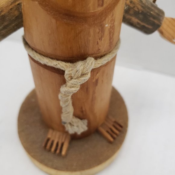 Pete Ortega Carved Wood Wooden Sculpture Signed Fiure Fold Art - Picture 8 of 16